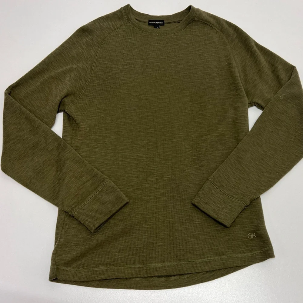 BANANA Republic Men's Double Knit Long Sleeve Crewneck Shirt - S
